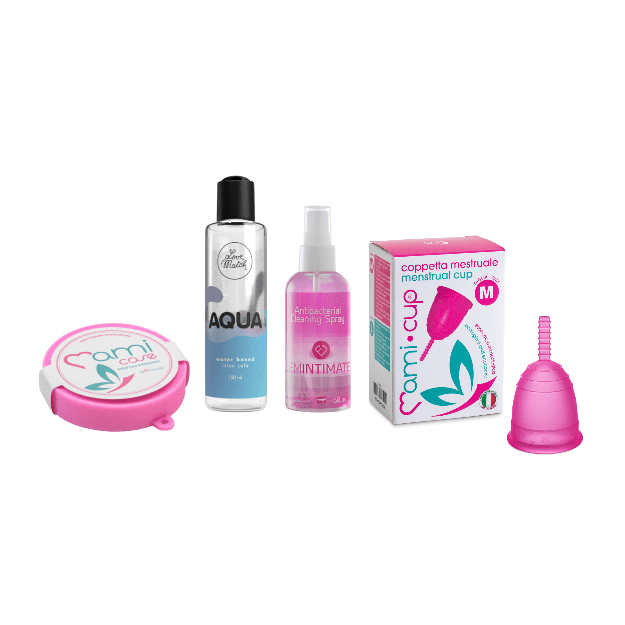 mamicup-kit-base-coupe-menstruelle-rose-taille-m-silicone image 1