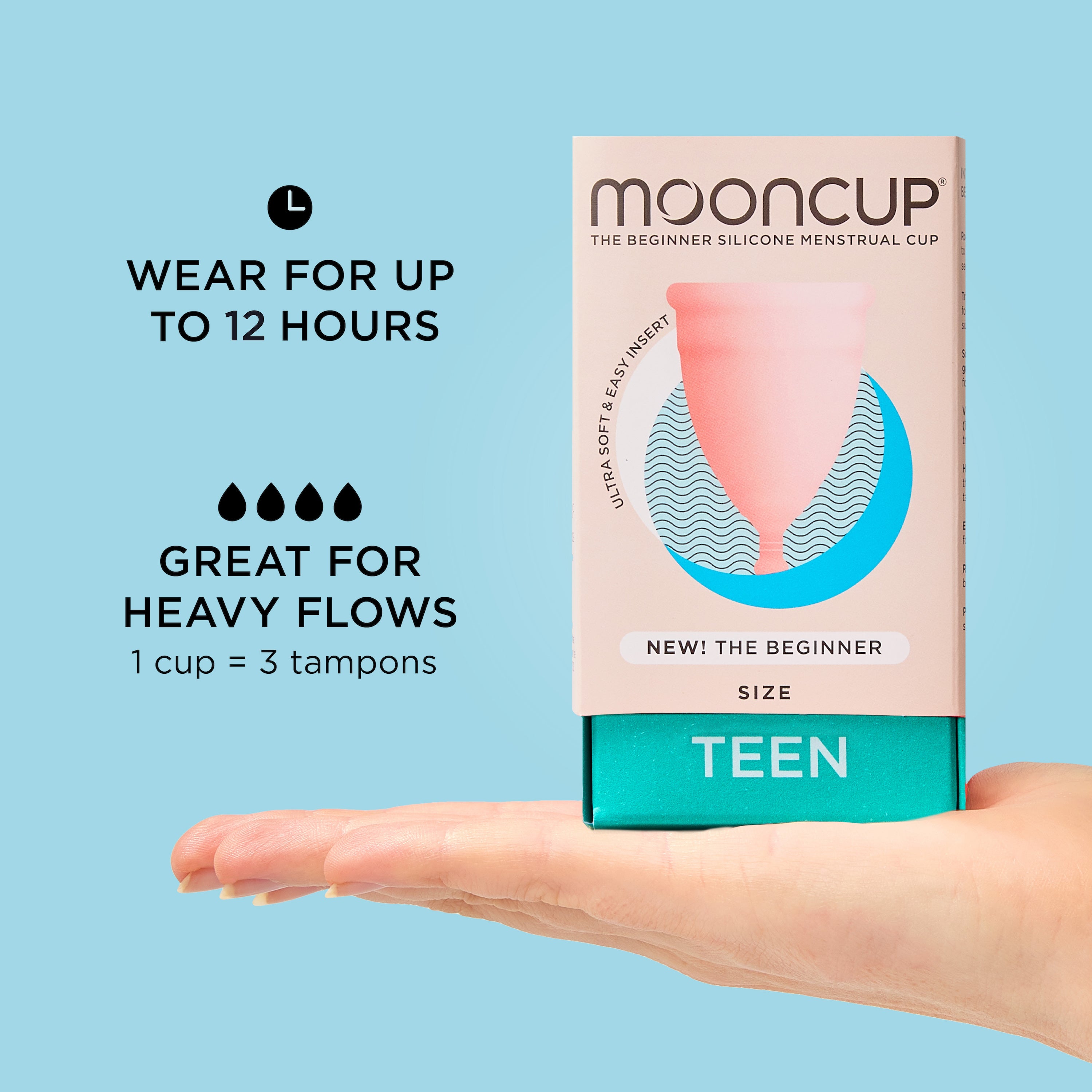 mooncup-beginner-coupe-menstruelle-taille-b-silicone-souple image 2
