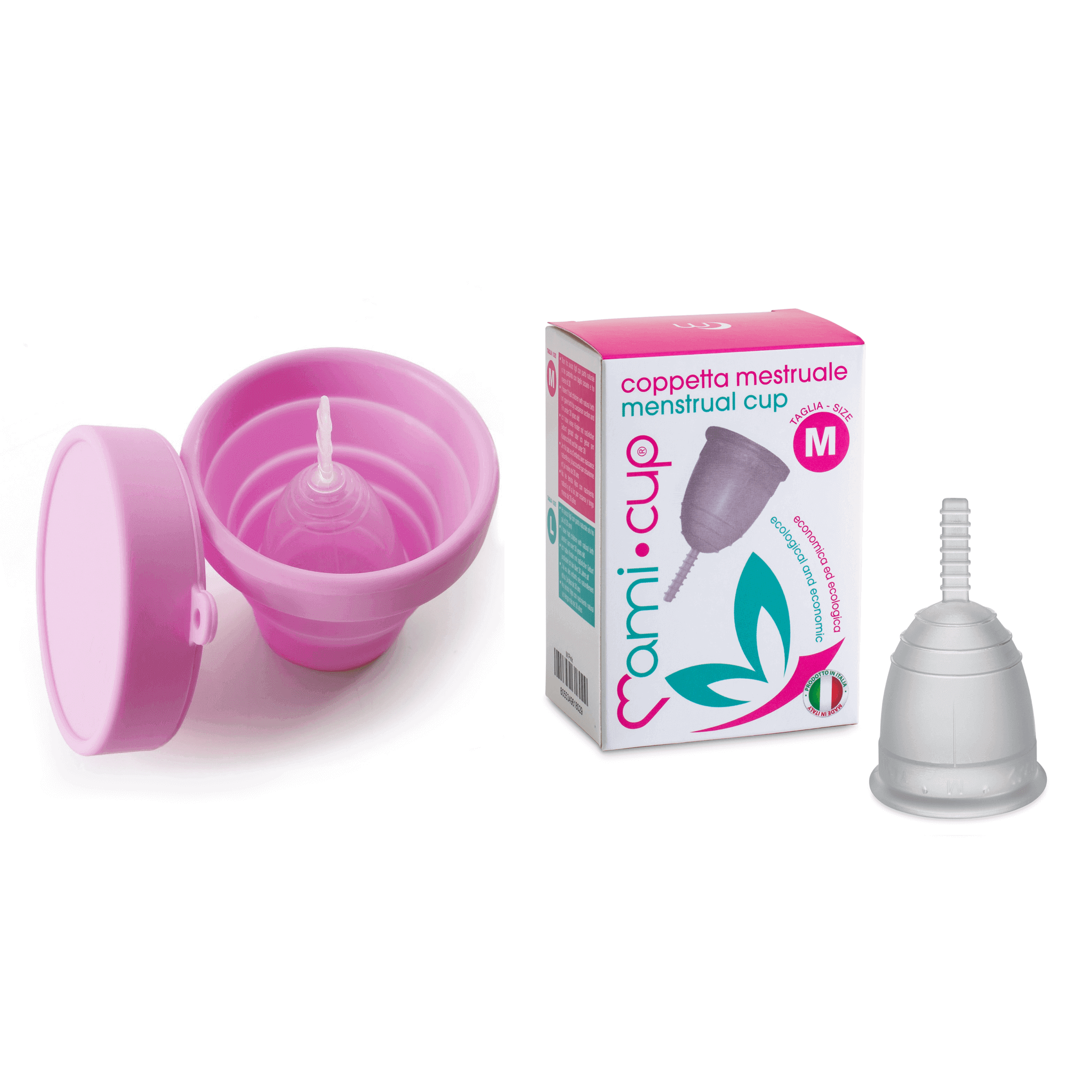 mamicup-kit-coupe-menstruelle-mamicase-rose-taille-m-silicone image 7