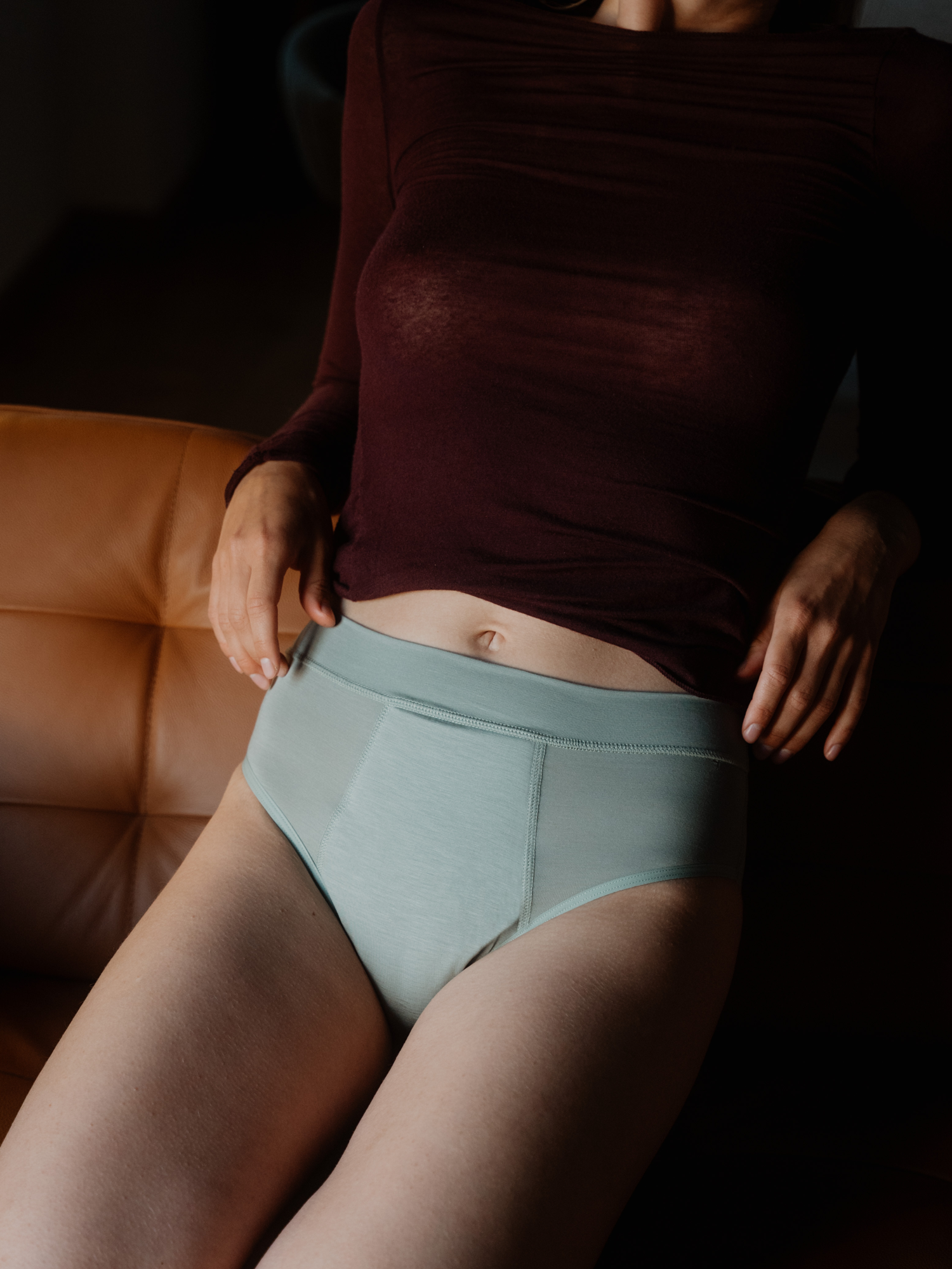 allmatters-overnight-high-waist-culotte-menstruelle-vert-sauge image 5