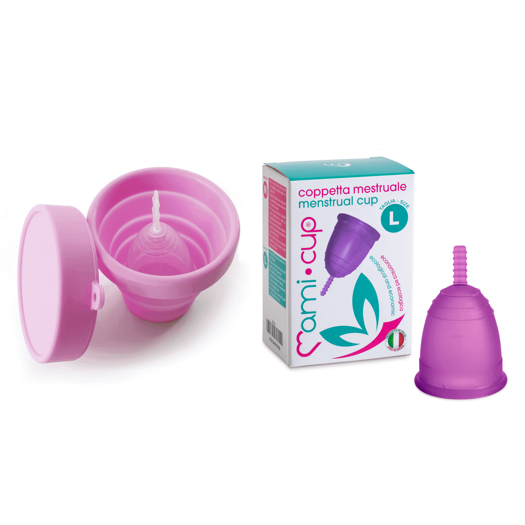 mamicup-kit-coupe-menstruelle-mamicase-rose-taille-m-silicone image 6