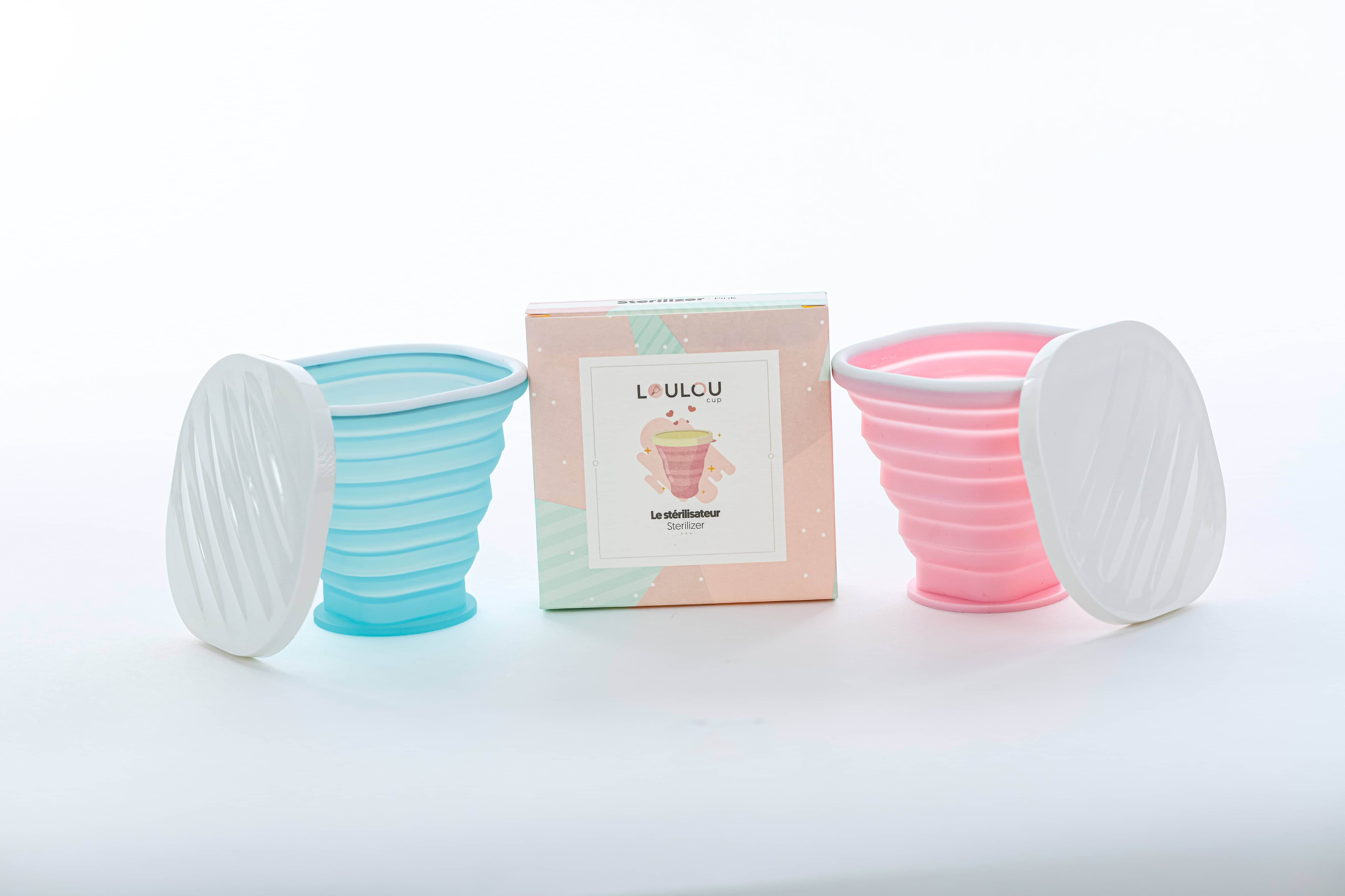 louloucup-turquoise-souple-st-rilisateur-cup-turquoise-pliable image 1