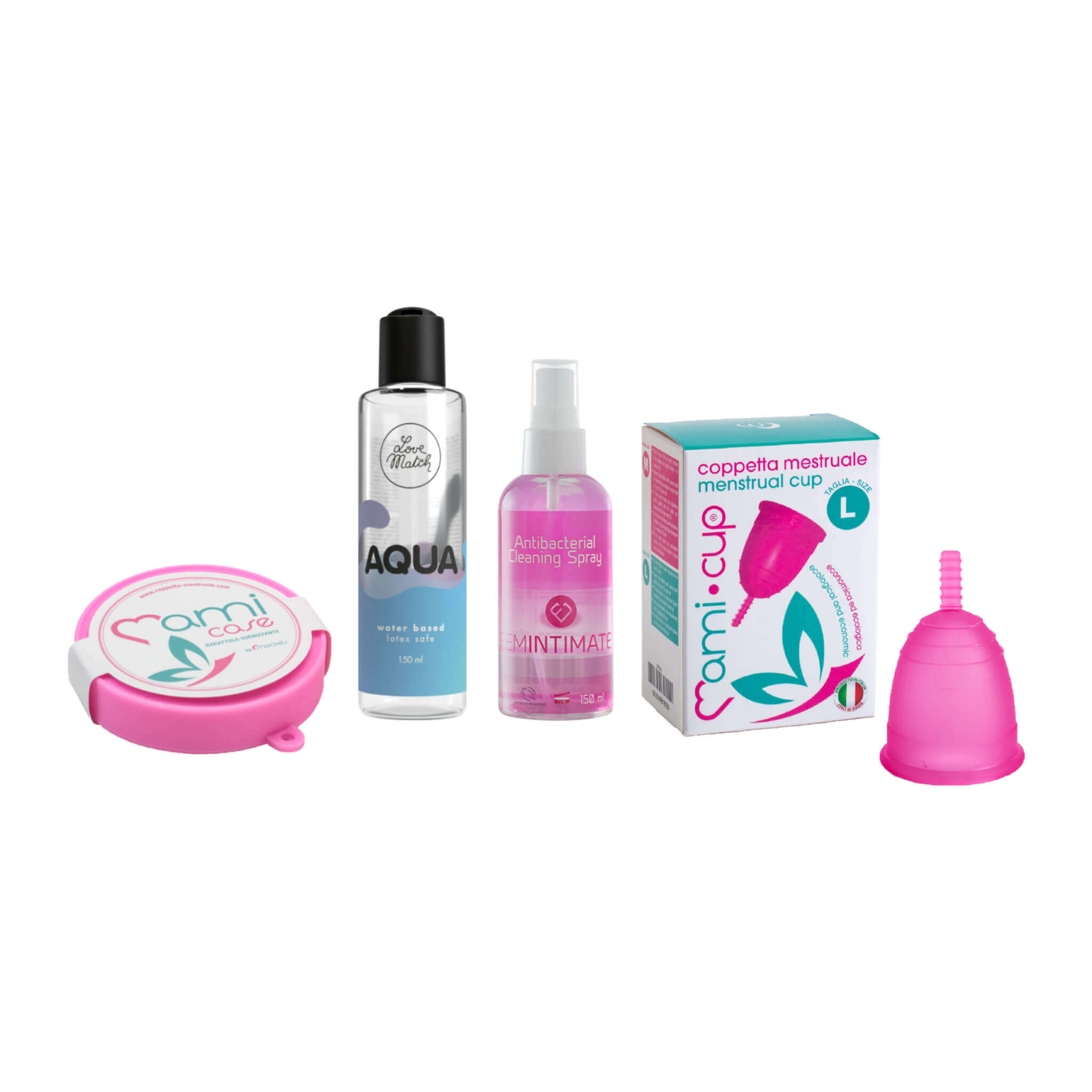 mamicup-kit-base-coupe-menstruelle-rose-taille-m-silicone image 2