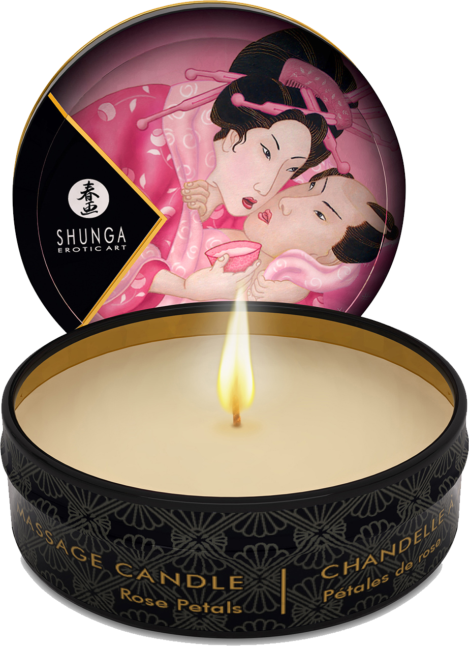 shunga-aphrodisia-bougie-de-massage-rose-huile-chaude-30-ml image 1