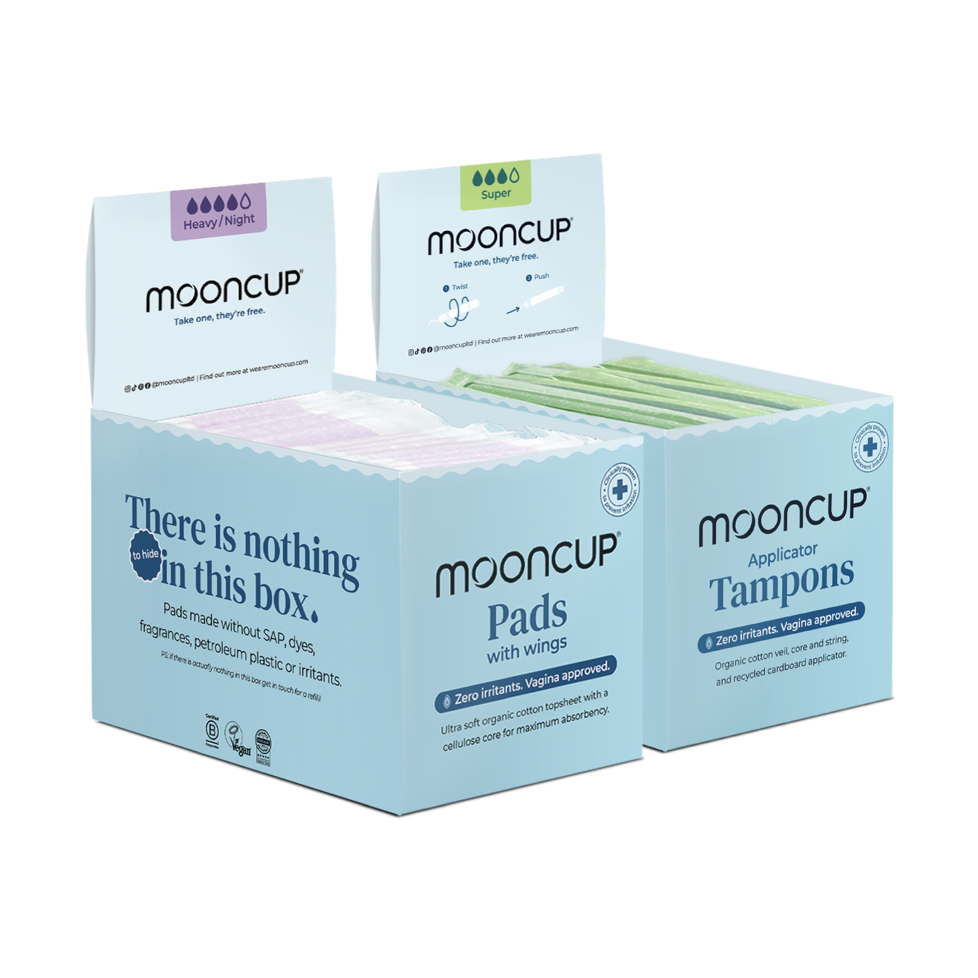 mooncup-original-lot-80-serviettes-nuit-60-tampons-super image 1