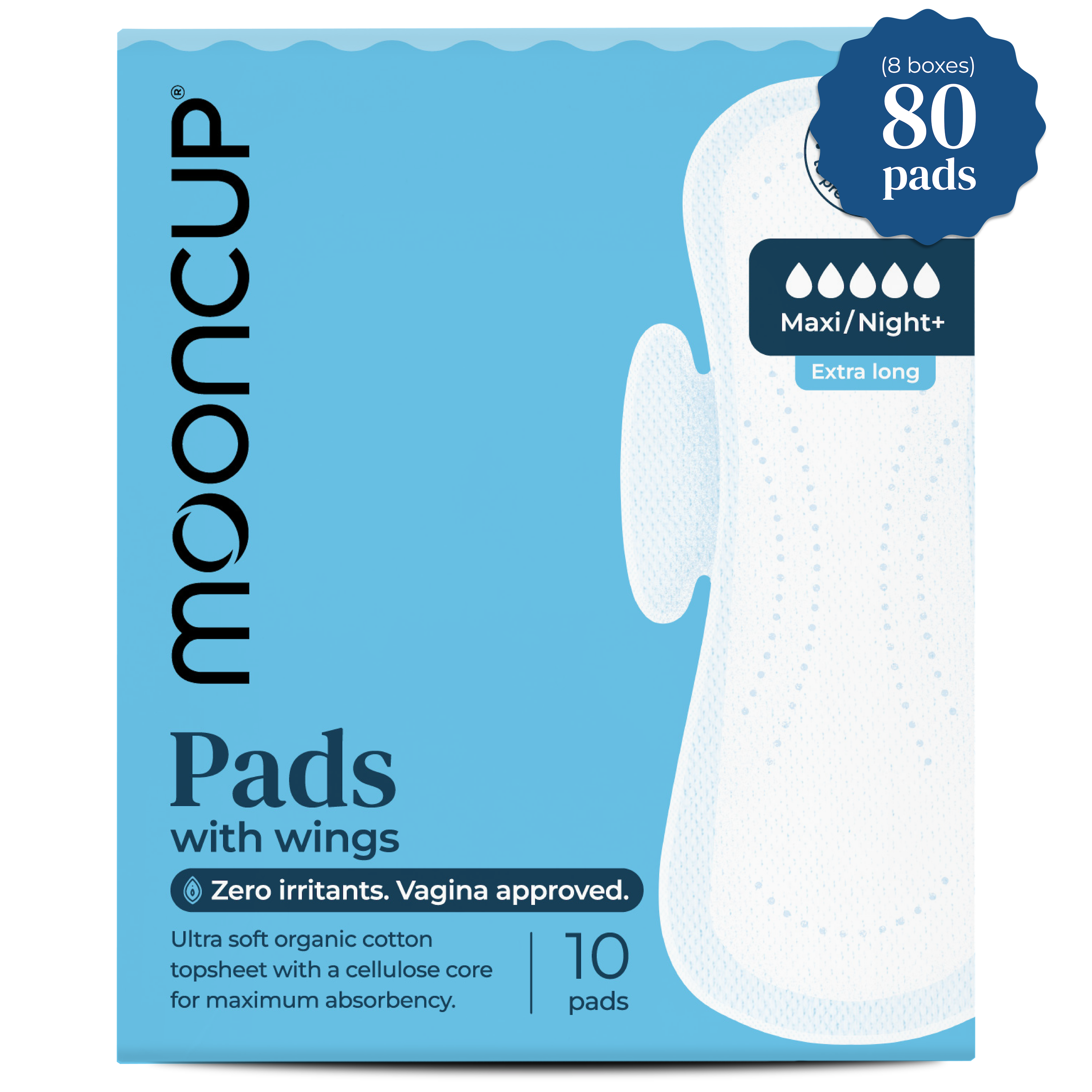 mooncup-original-lot-80-serviettes-maxi-nuit-ailettes image 1