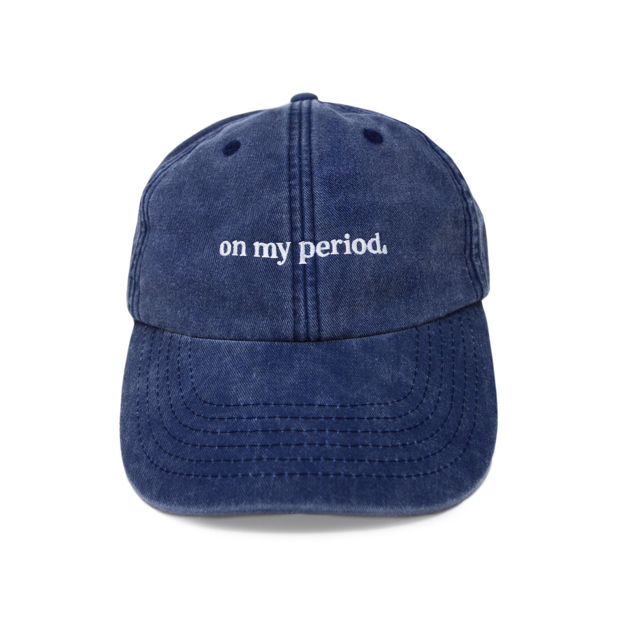 mooncup-original-casquette-on-my-period-brod-e-noire image 1