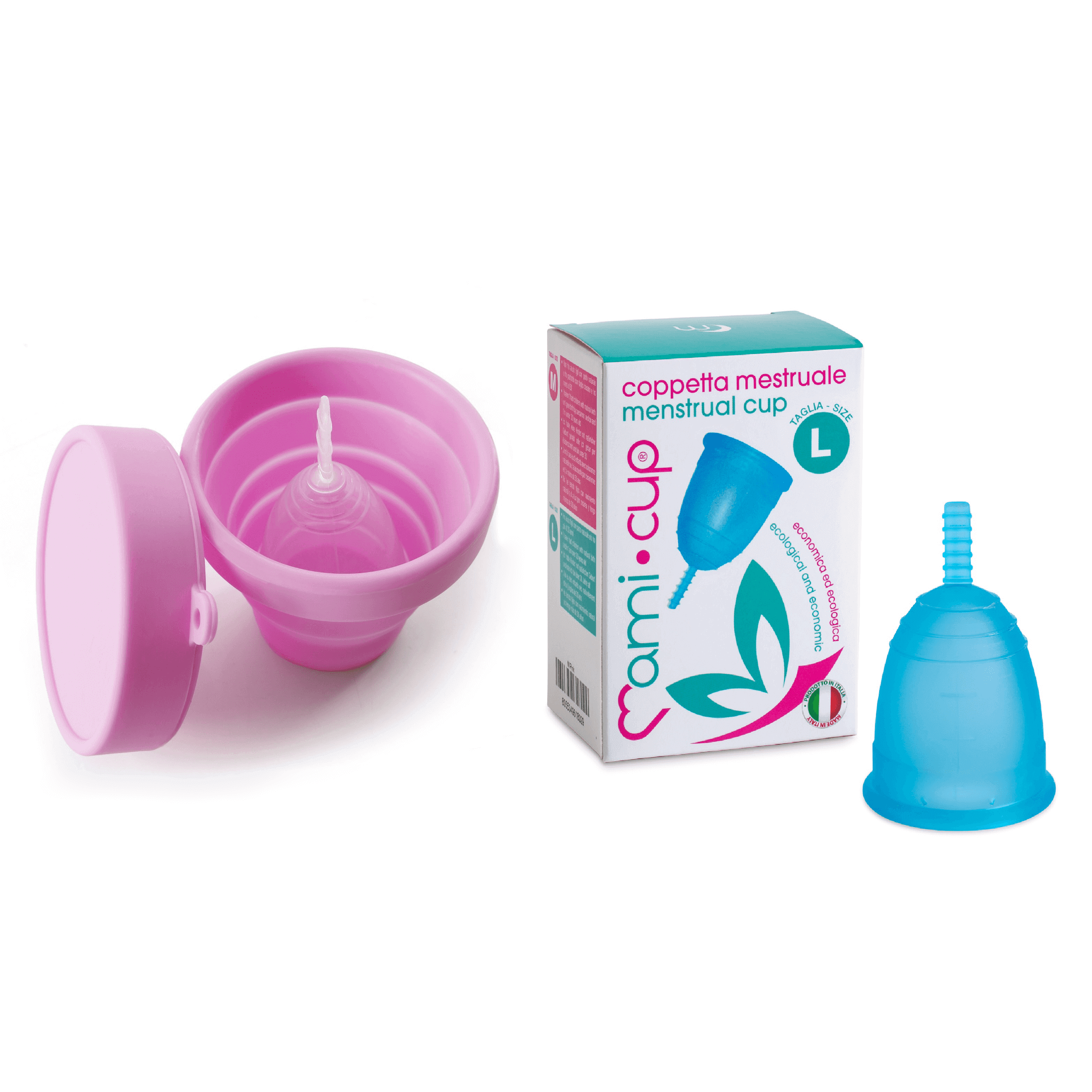 mamicup-kit-coupe-menstruelle-mamicase-rose-taille-m-silicone image 4