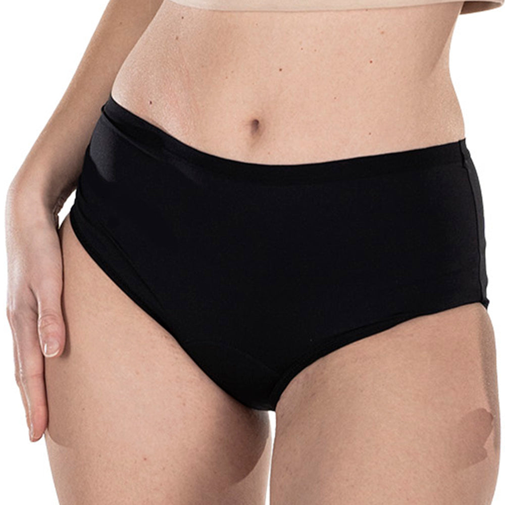 fluyda-basic-culotte-menstruelle-noire-flux-moyen-2-serviettes image 5