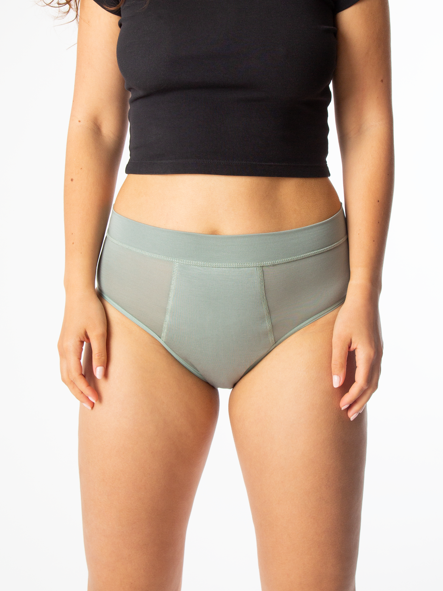 allmatters-overnight-high-waist-culotte-menstruelle-vert-sauge image 1