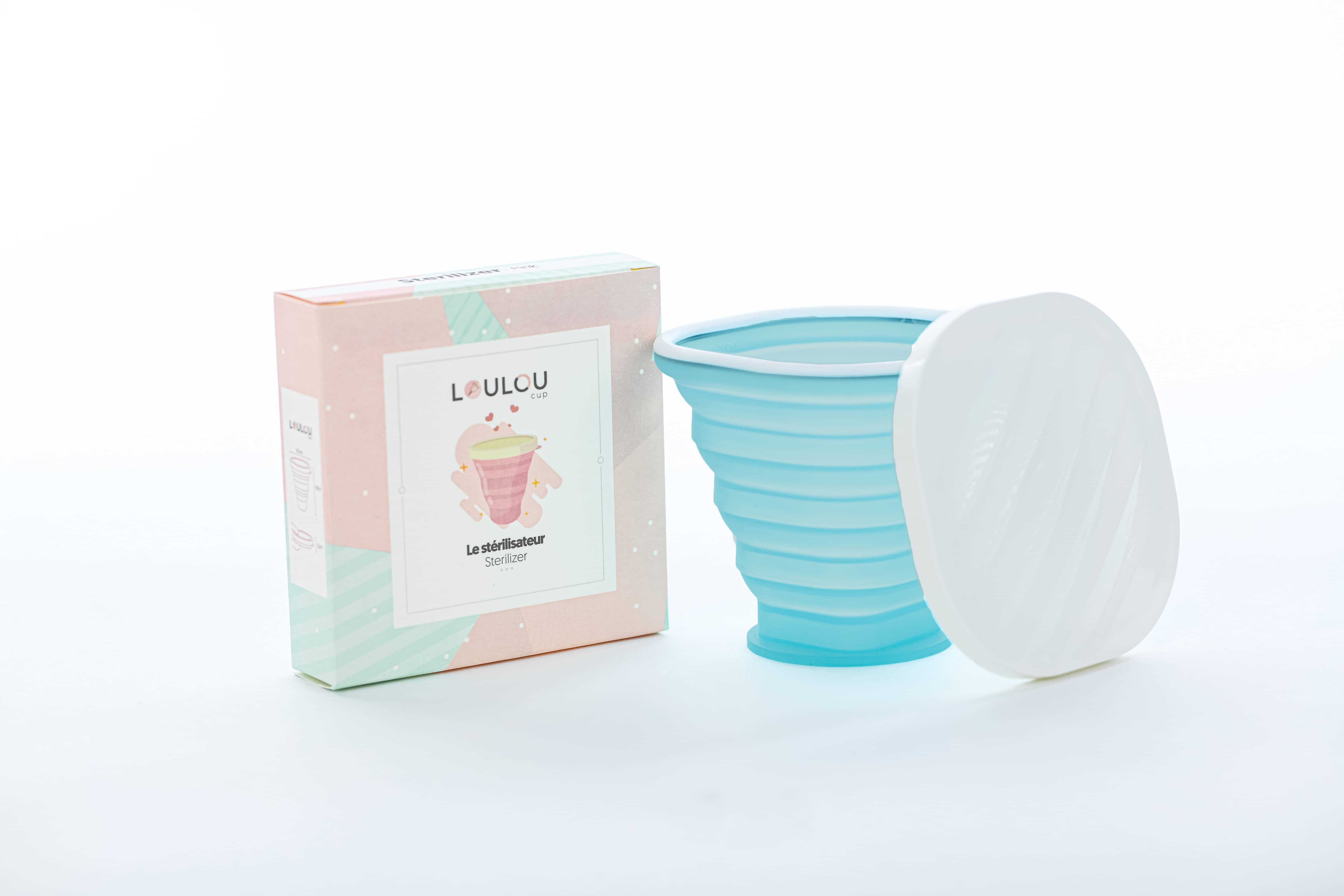 louloucup-turquoise-souple-st-rilisateur-cup-turquoise-pliable image 3