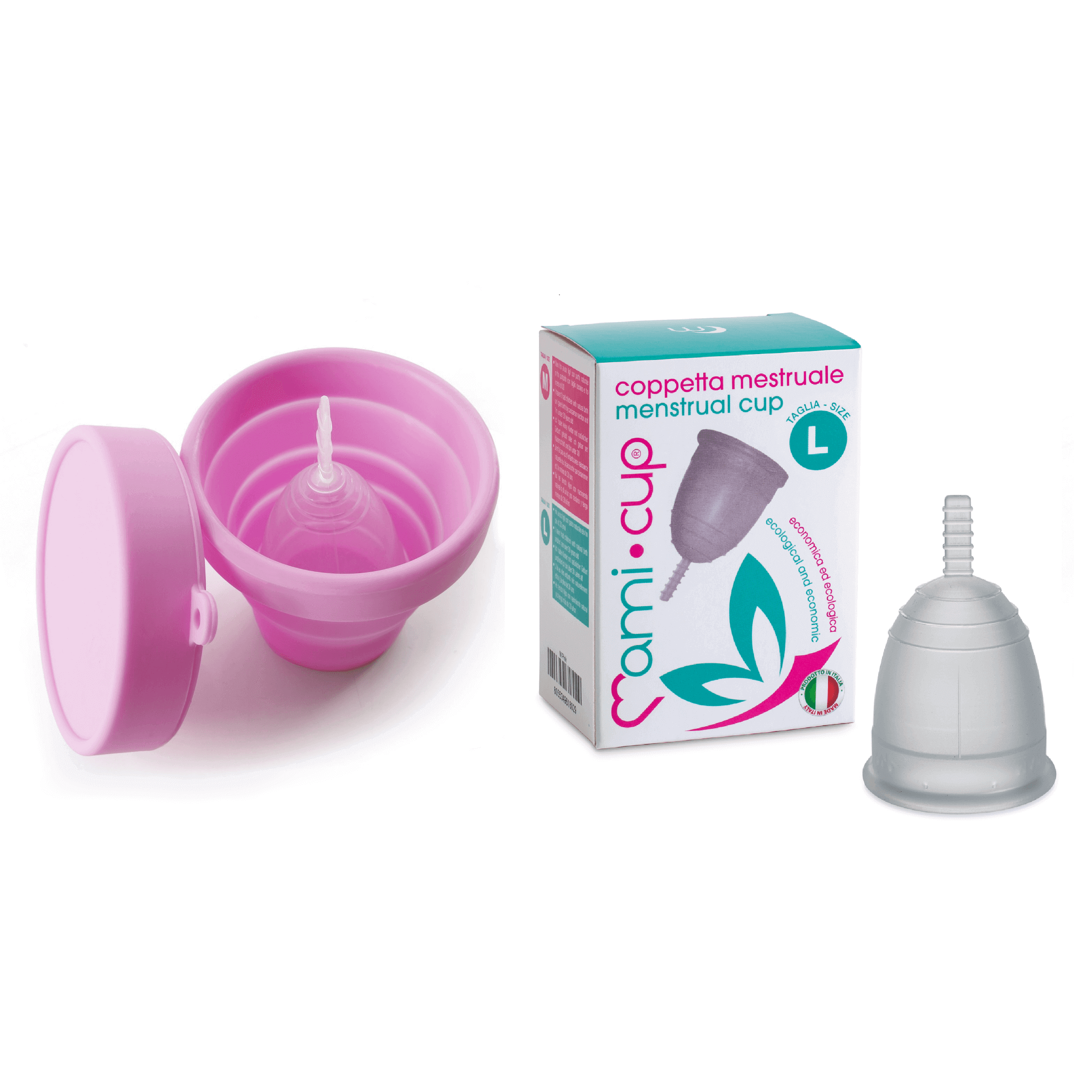 mamicup-kit-coupe-menstruelle-mamicase-rose-taille-m-silicone image 8