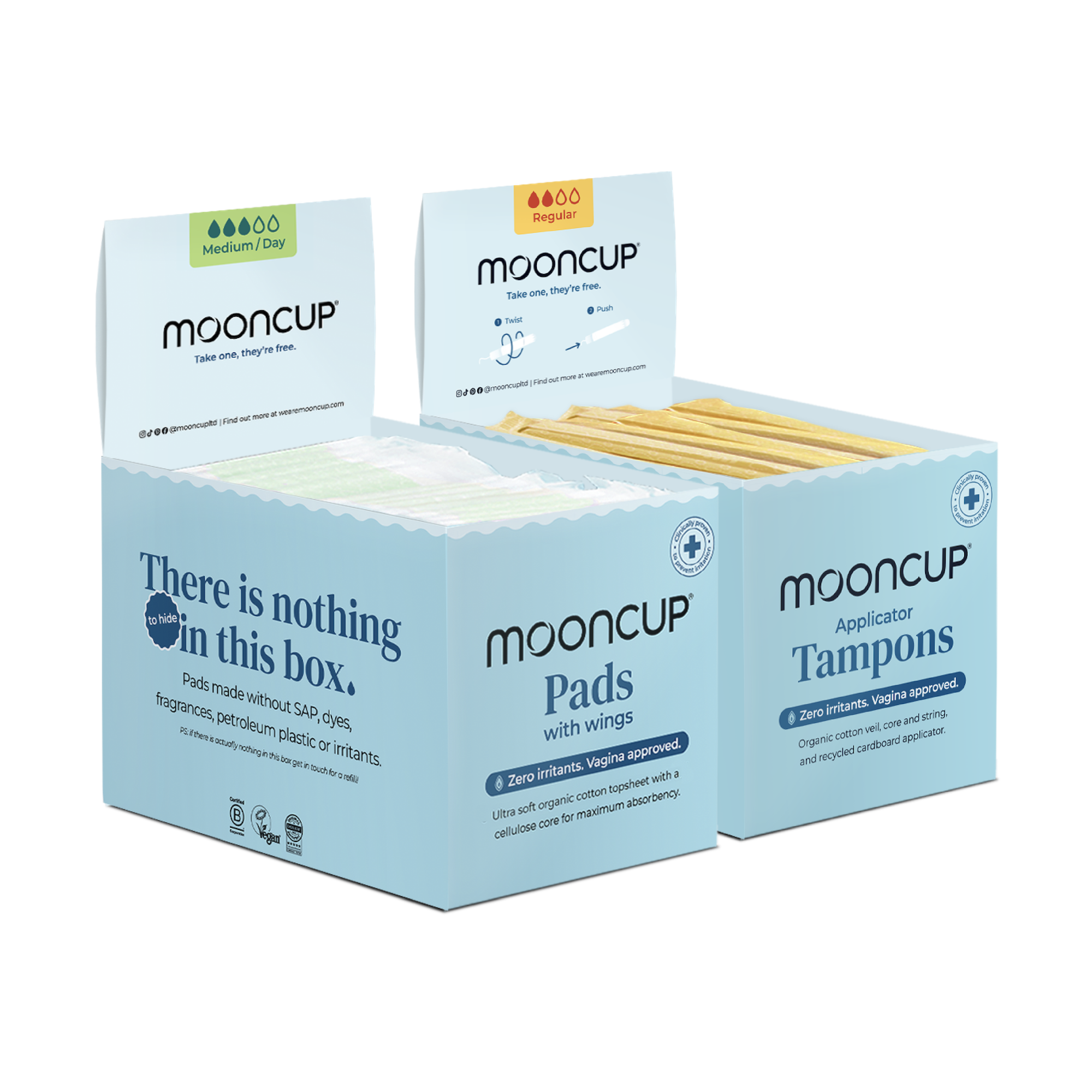 mooncup-original-lot-80-serviettes-60-tampons-applicateur image 1