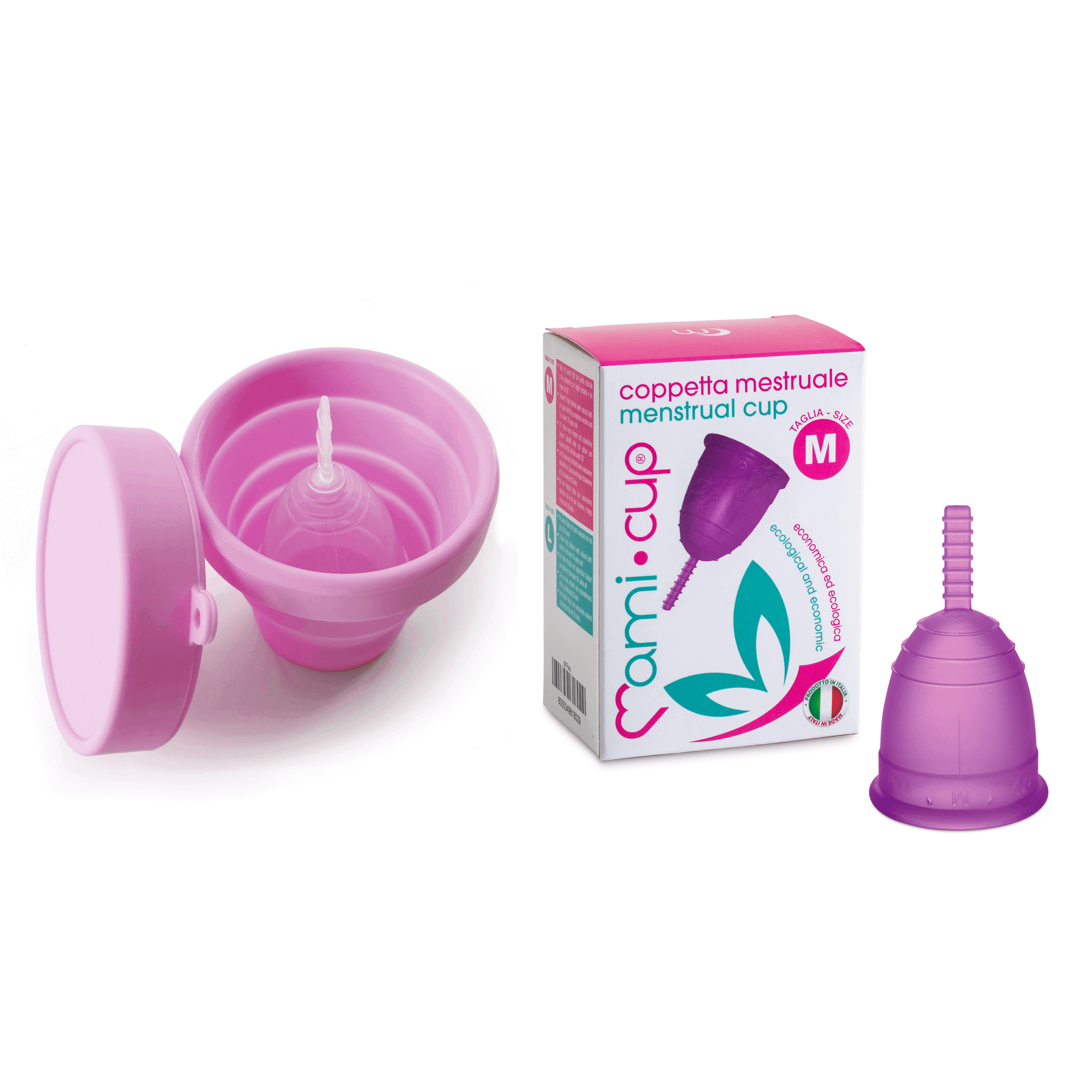 mamicup-kit-coupe-menstruelle-mamicase-rose-taille-m-silicone image 5
