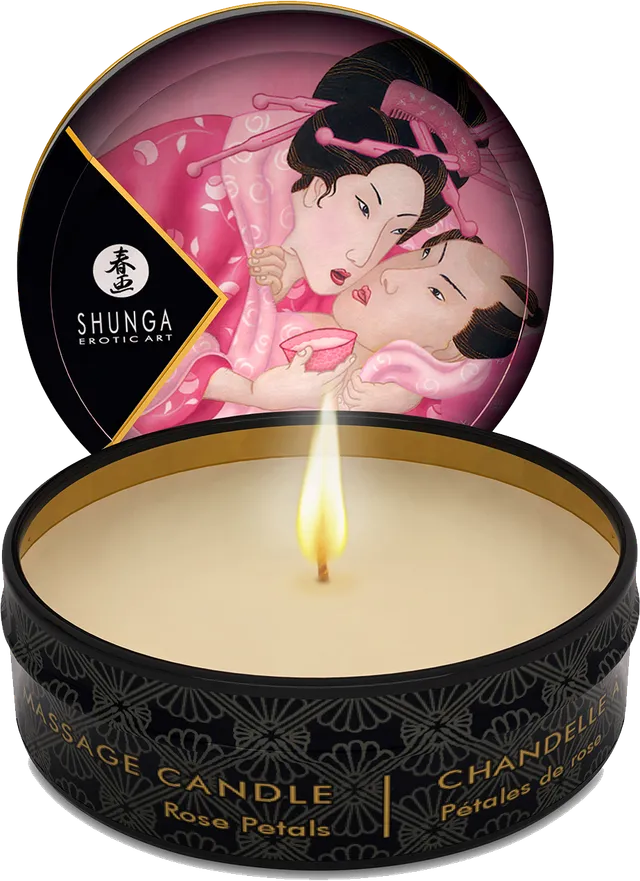 shunga-aphrodisia-bougie-de-massage-rose-huile-chaude-30-ml image 1