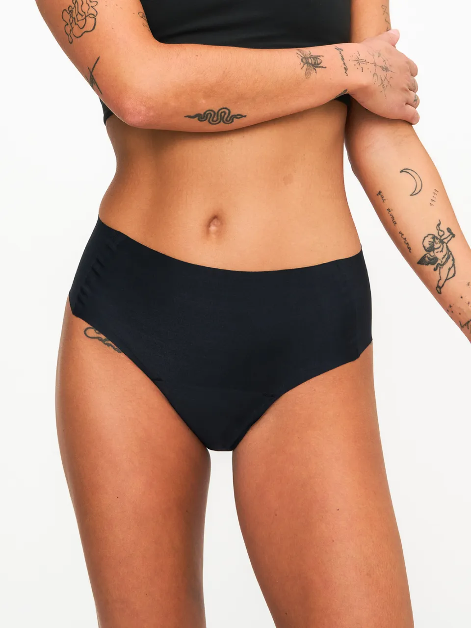 allmatters-active-high-waist-culotte-menstruelle-noire-3-tampons image 1