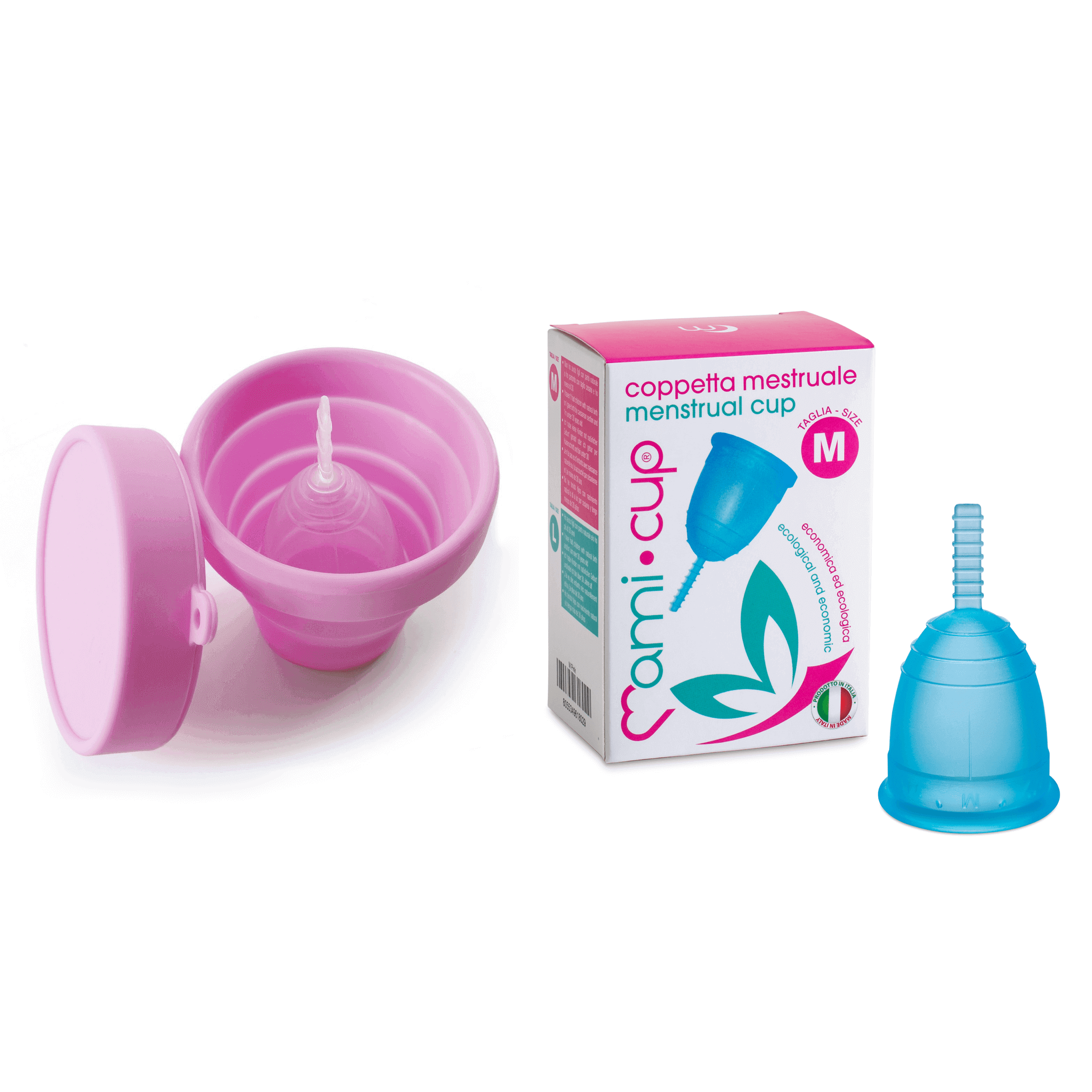 mamicup-kit-coupe-menstruelle-mamicase-rose-taille-m-silicone image 3