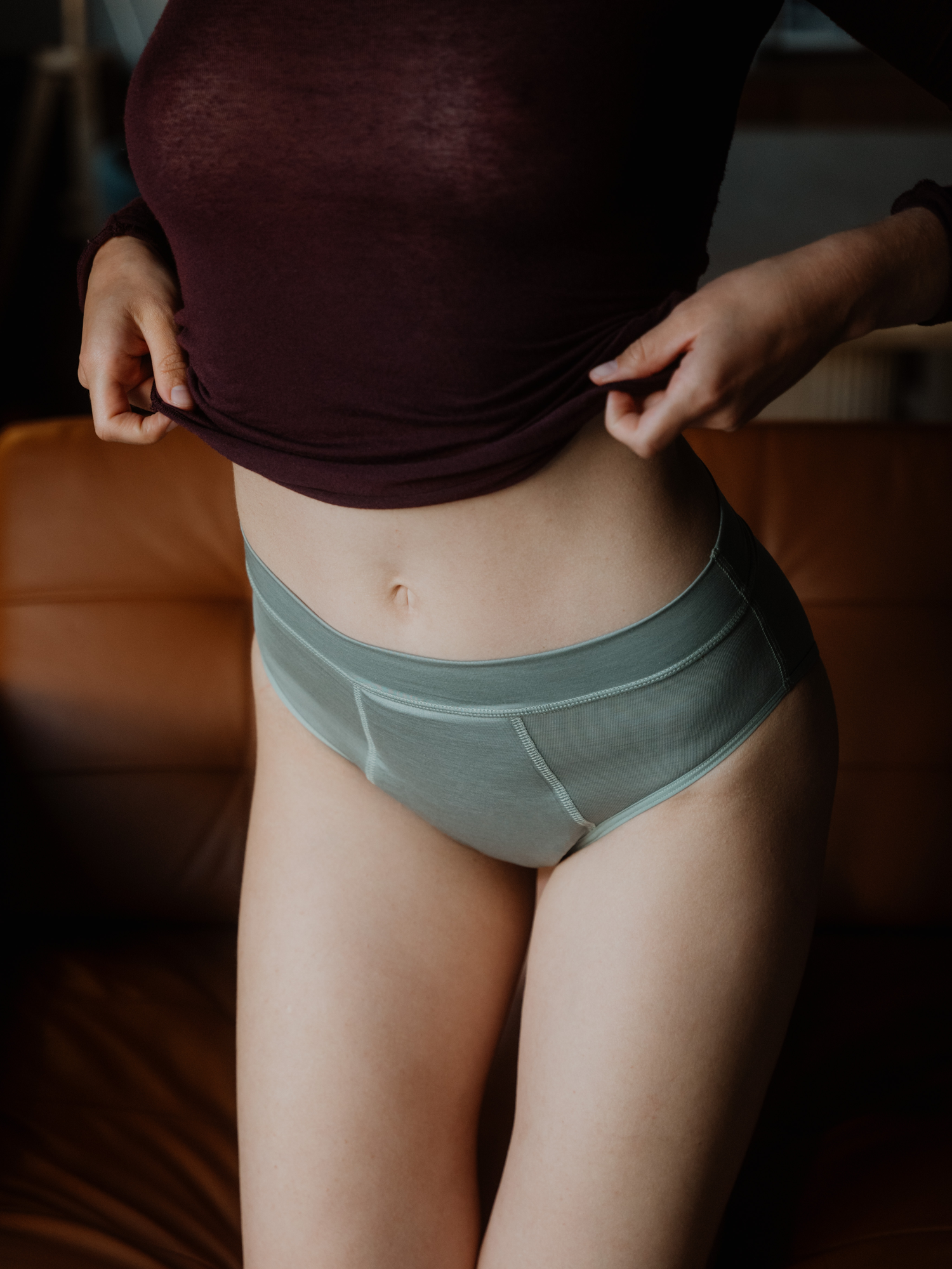 allmatters-overnight-high-waist-culotte-menstruelle-vert-sauge image 8