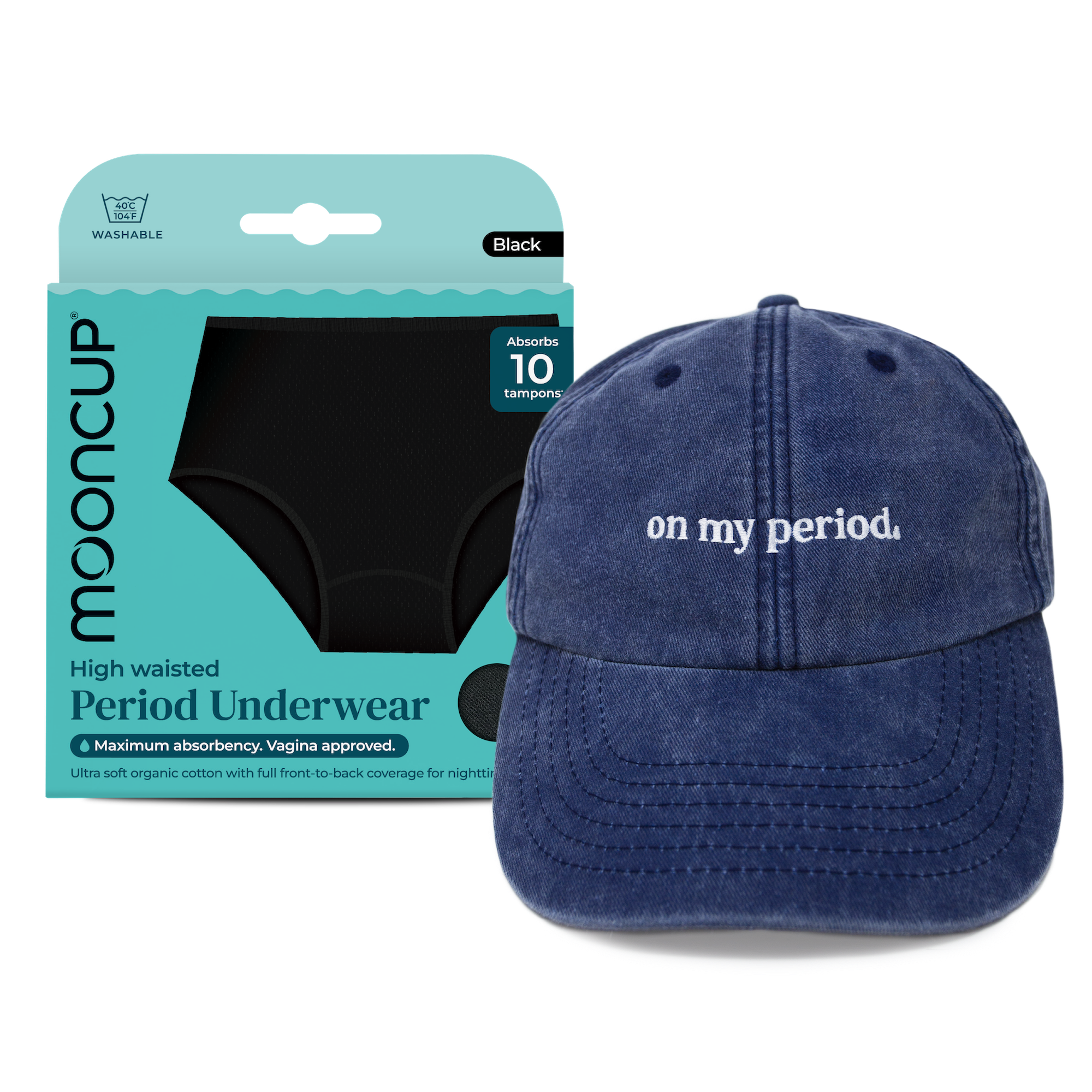 mooncup-original-culotte-menstruelle-casquette-on-my-period image 1