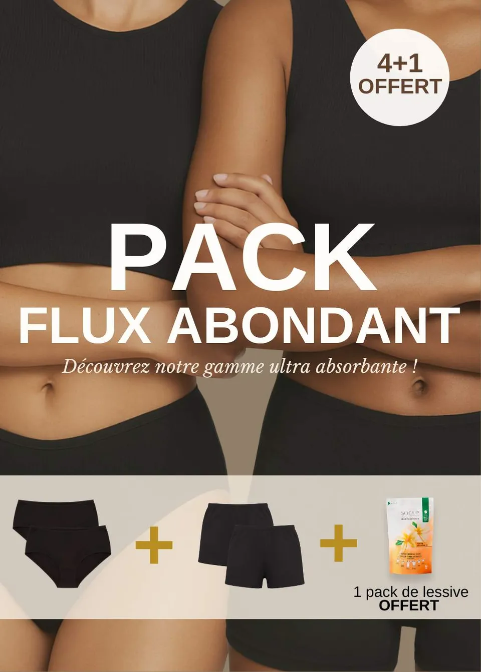 so-cup-effusia-pack-flux-abondant-culotte-menstruelle-x4-ultra-absorbante image 1